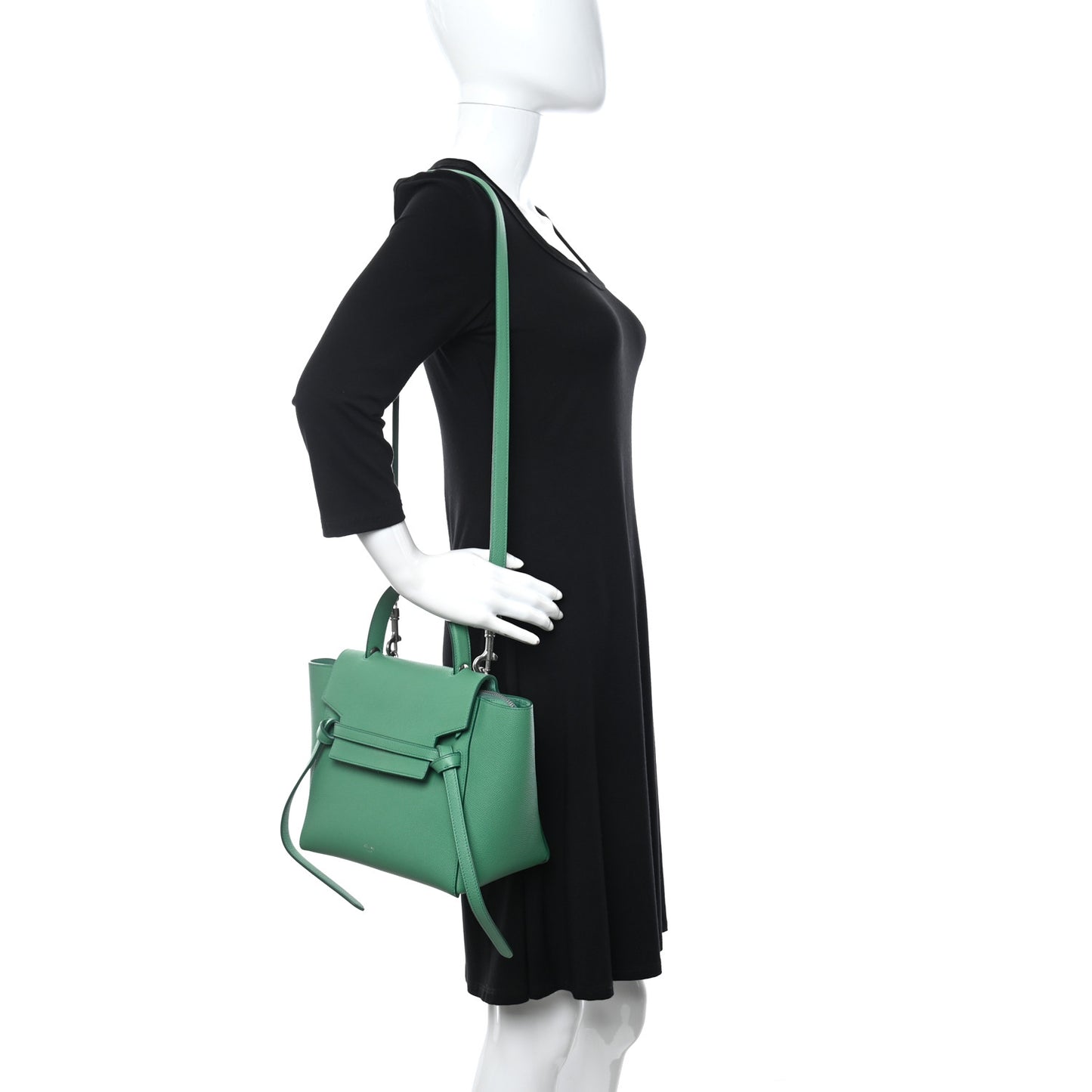 Grained Calfskin Micro Belt Bag Pop Green