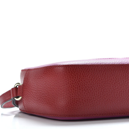Gucci Dollar Calfskin Bi-Color Small Soho Disco Bag New Rosette Hibiscus Red 5 of 9