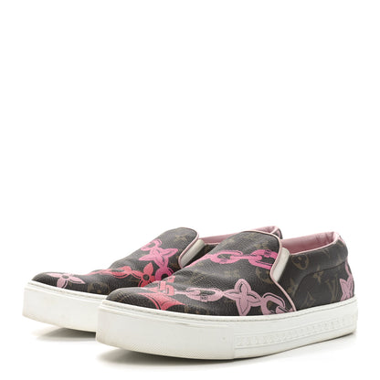 Louis Vuitton Monogram Bay Slip On Harbor Sneakers 38.5 Rose Ballerine Poppy 4 of 9