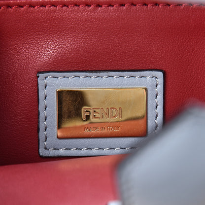 Fendi Vitello Dolce Century Petite 2Jours Tote Blue Red 6 of 8