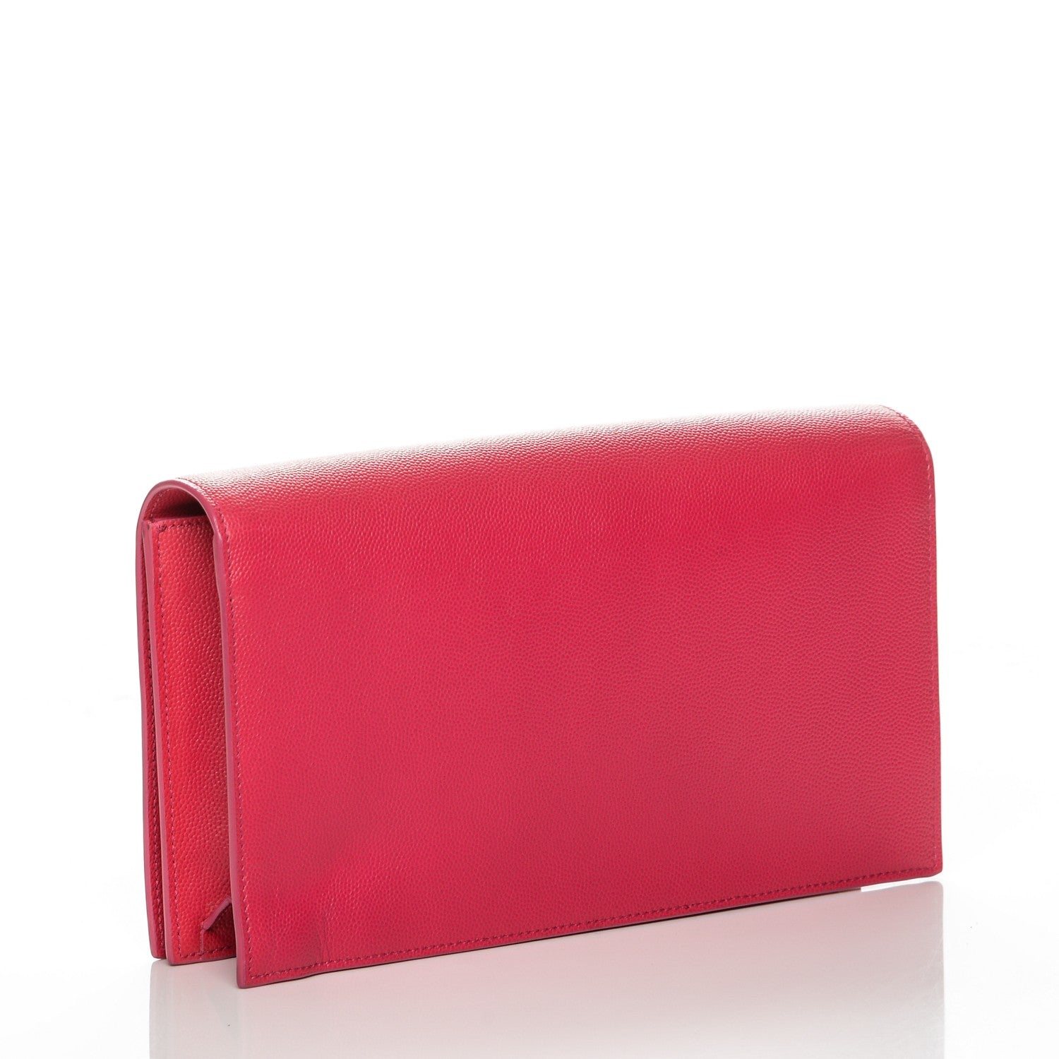 Saint Laurent Grain De Poudre Classic Monogram Kate Clutch Lipstick Fuchsia 3 of 6