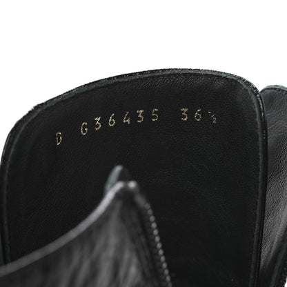 Chanel Shiny Crumpled Lambskin Lace Up Combat Boots 36.5 Black 9 of 10