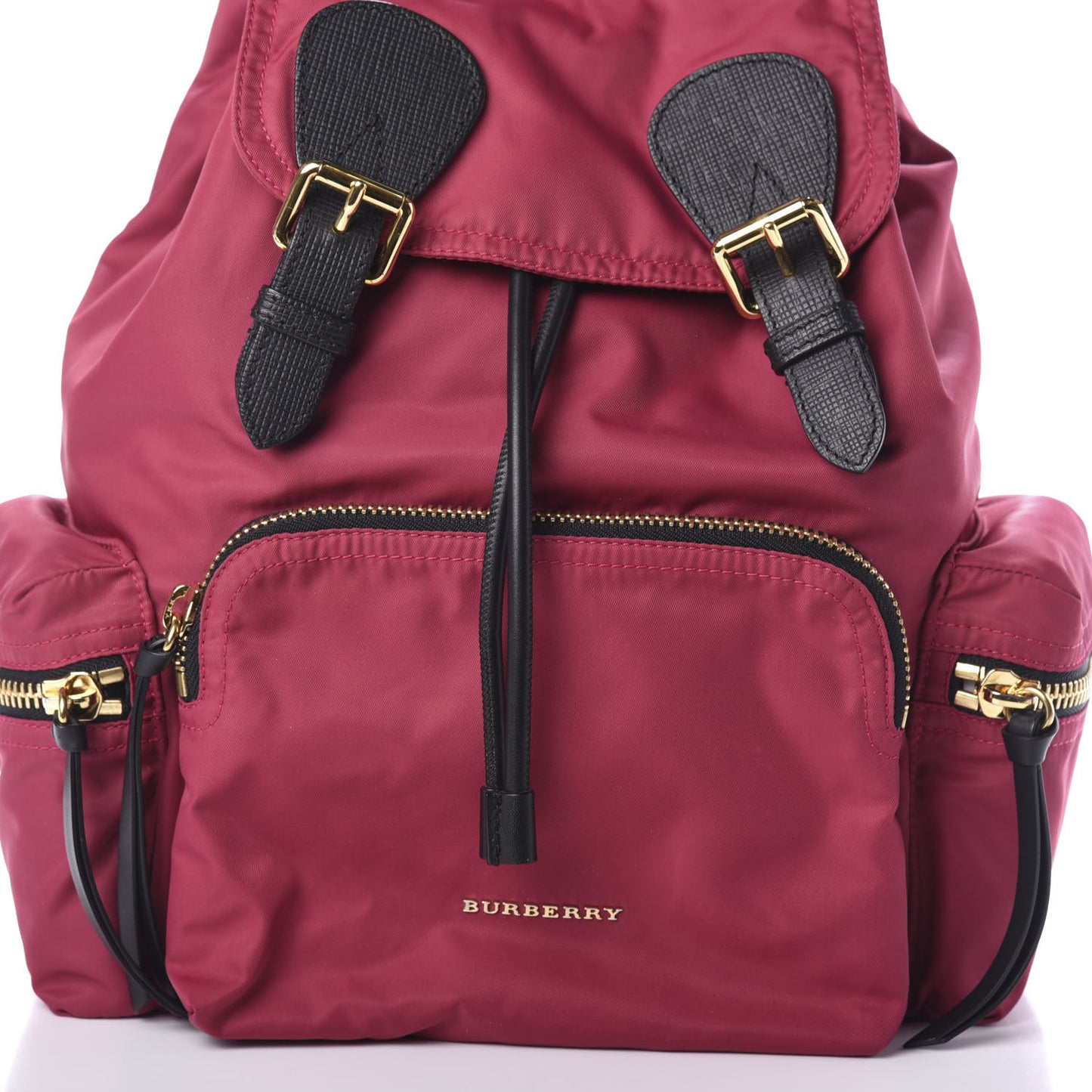 Nylon Medium Rucksack Backpack Plum Pink