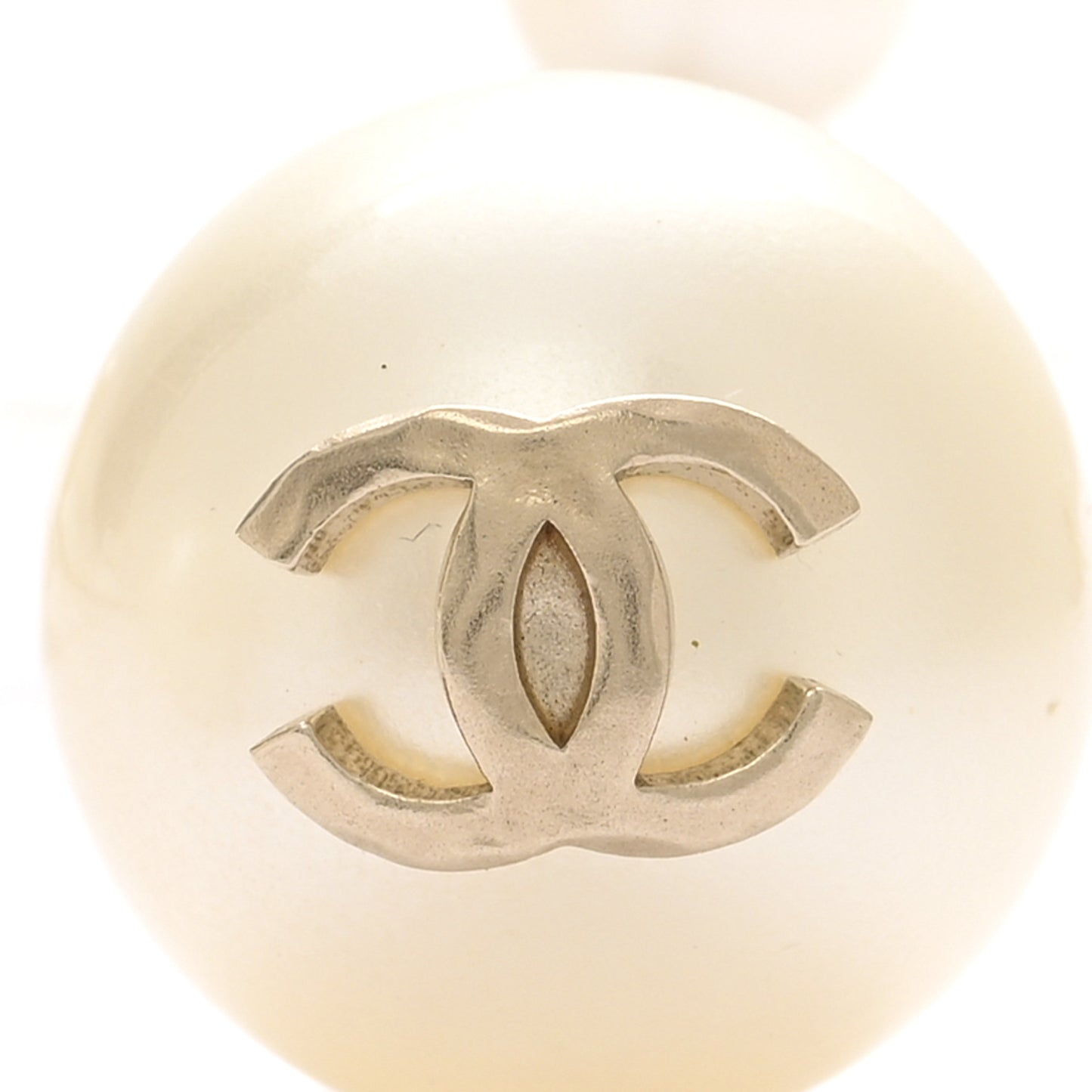 Pearl CC Drop Earrings Gold