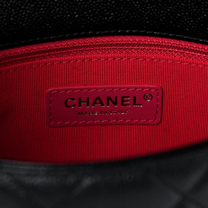 Chanel Shiny Caviar Quilted Small Chain Melody Flap Black 6 of 13