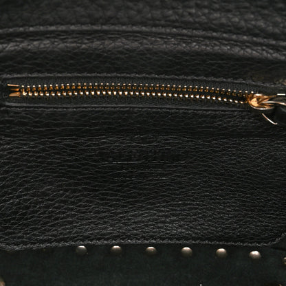 Valentino Garavani Pebbled Calfskin Mini Rockstud Tote Black 6 of 9