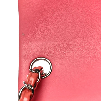 Chanel Patent Quilted Mini Square Flap Pink 16 of 18