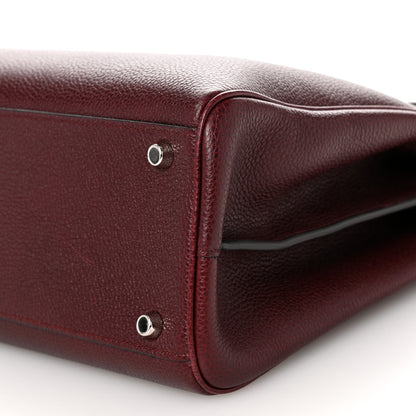 Gucci Grainy Calfskin Medium Zumi Top Handle Bag Vintage Bordeaux 10 of 12