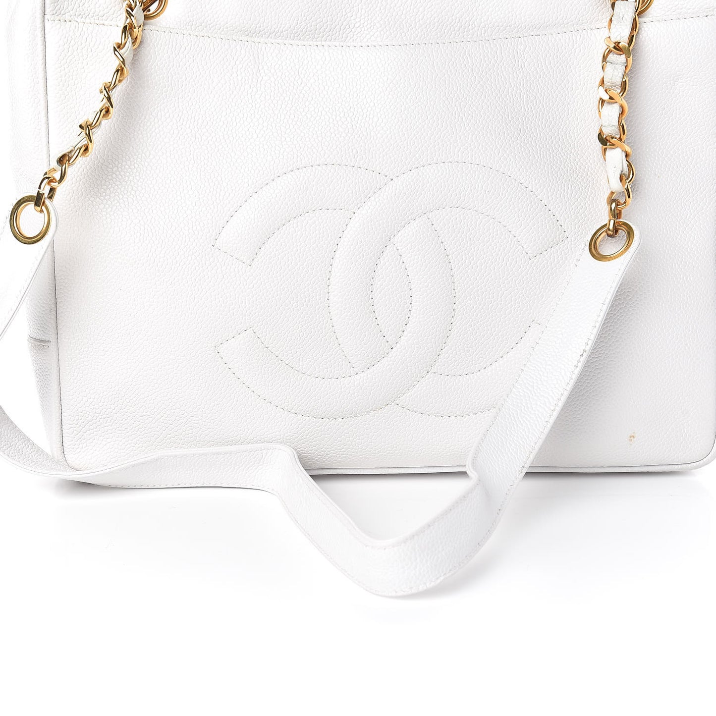 Caviar CC Timeless Tote White