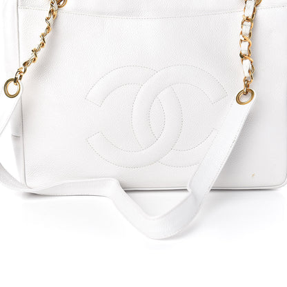 Chanel Caviar CC Timeless Tote White 18 of 19