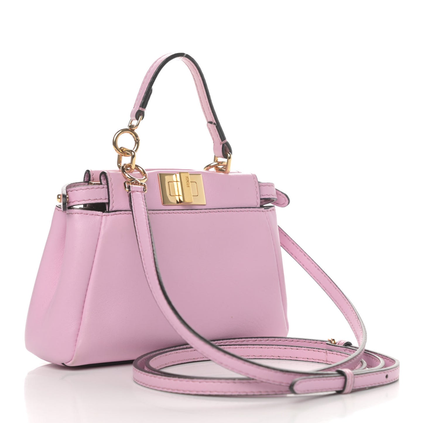Shiny Nappa Micro Peekaboo Iconic Satchel Lavanda