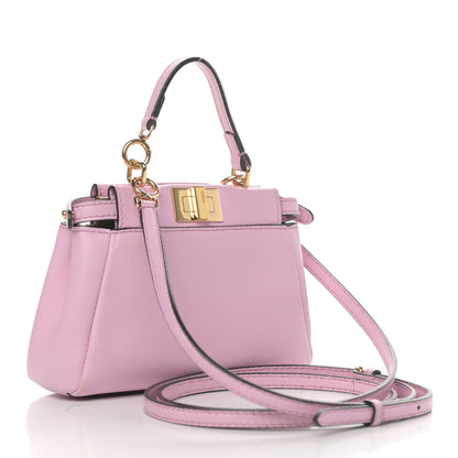 Fendi Shiny Nappa Micro Peekaboo Iconic Satchel Lavanda 2 of 4