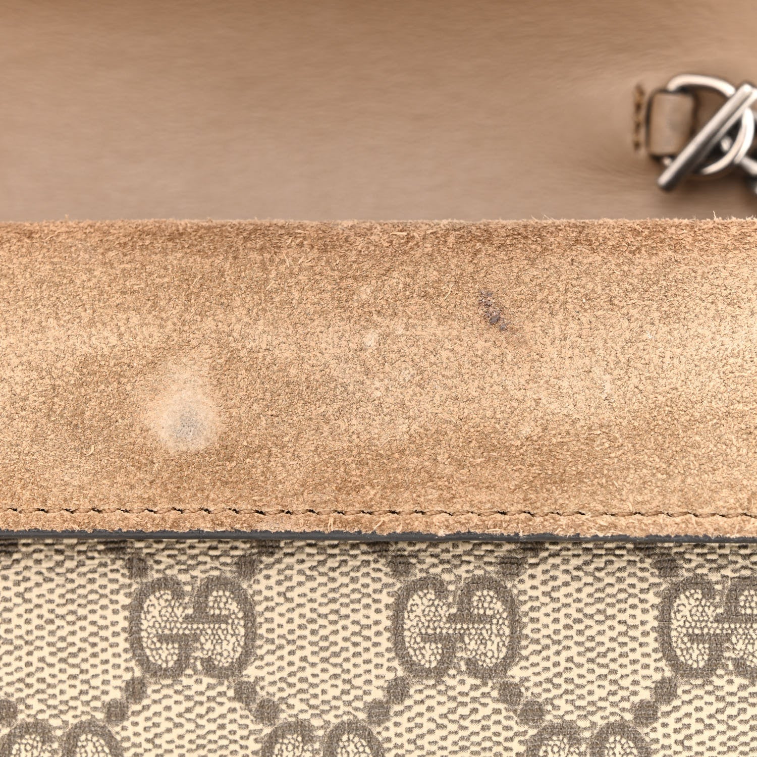 Gucci GG Supreme Monogram Super Mini Dionysus Shoulder Bag Taupe 7 of 10
