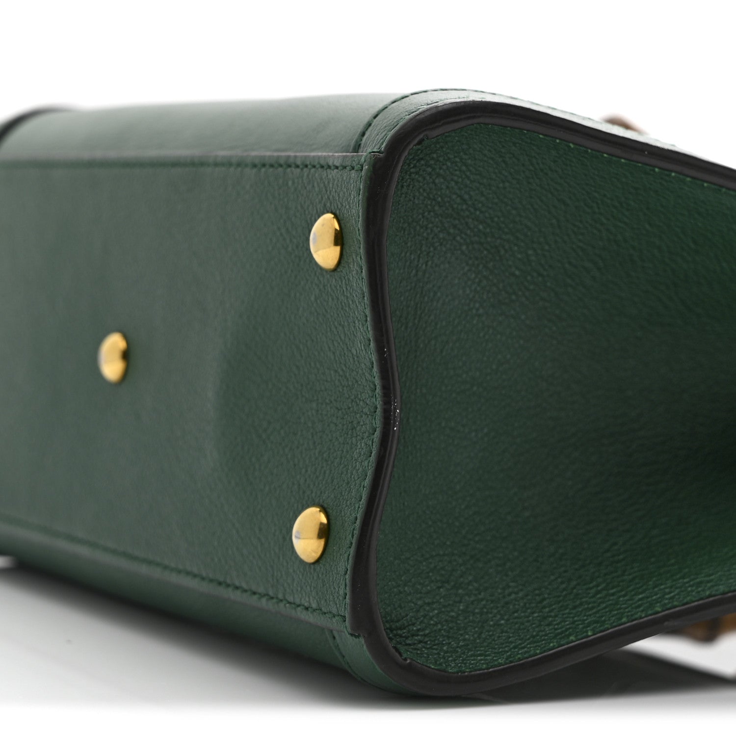 Gucci Wonka Grain Calfskin Mini Diana Tote Bag Green Yellow Fluo 12 of 14