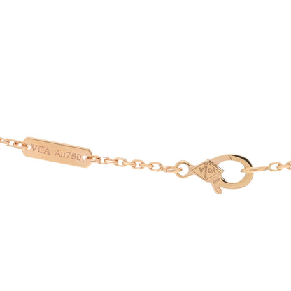 Van Cleef & Arpels 18K Rose Gold Gray Mother of Pearl Vintage Alhambra Pendant Necklace 4 of 5