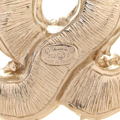Chanel Crystal CC Camellia Express Brooch Gold 4 of 5