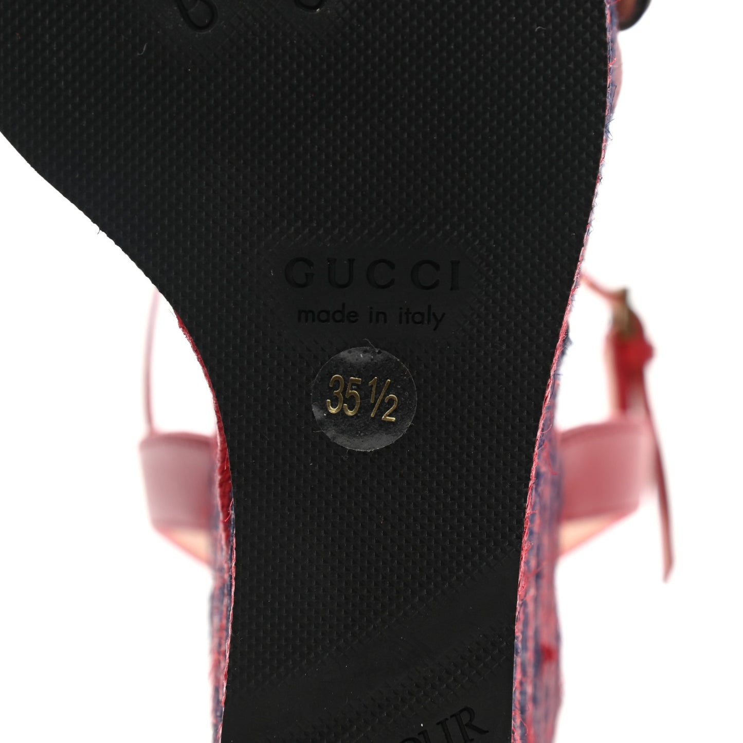 Lifford Calfskin Aitana Espadrille Platform 45/130mm Wedge Sandals 35.5 Hibiscus Red