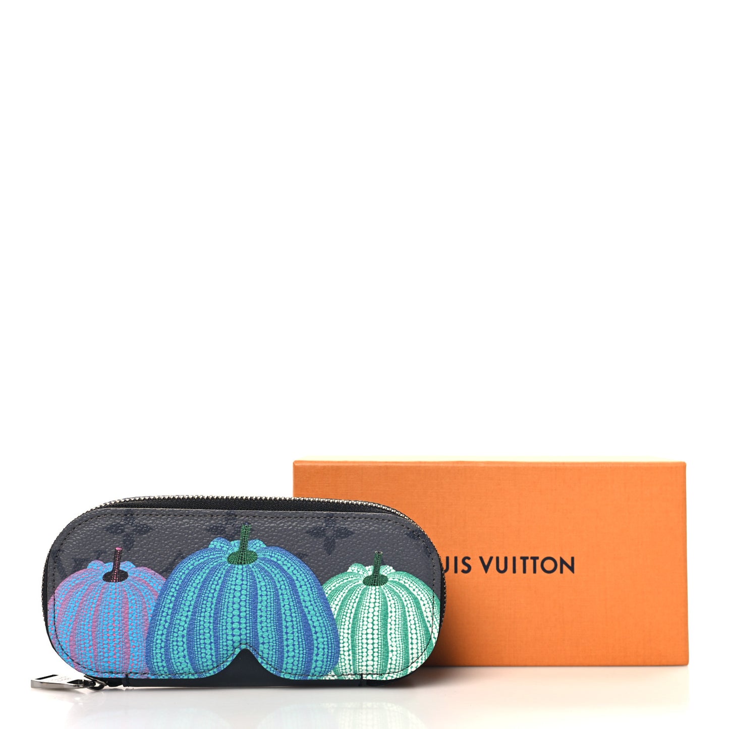 LV X YK Monogram Kusama Pumpkin Sunglasses Pouch