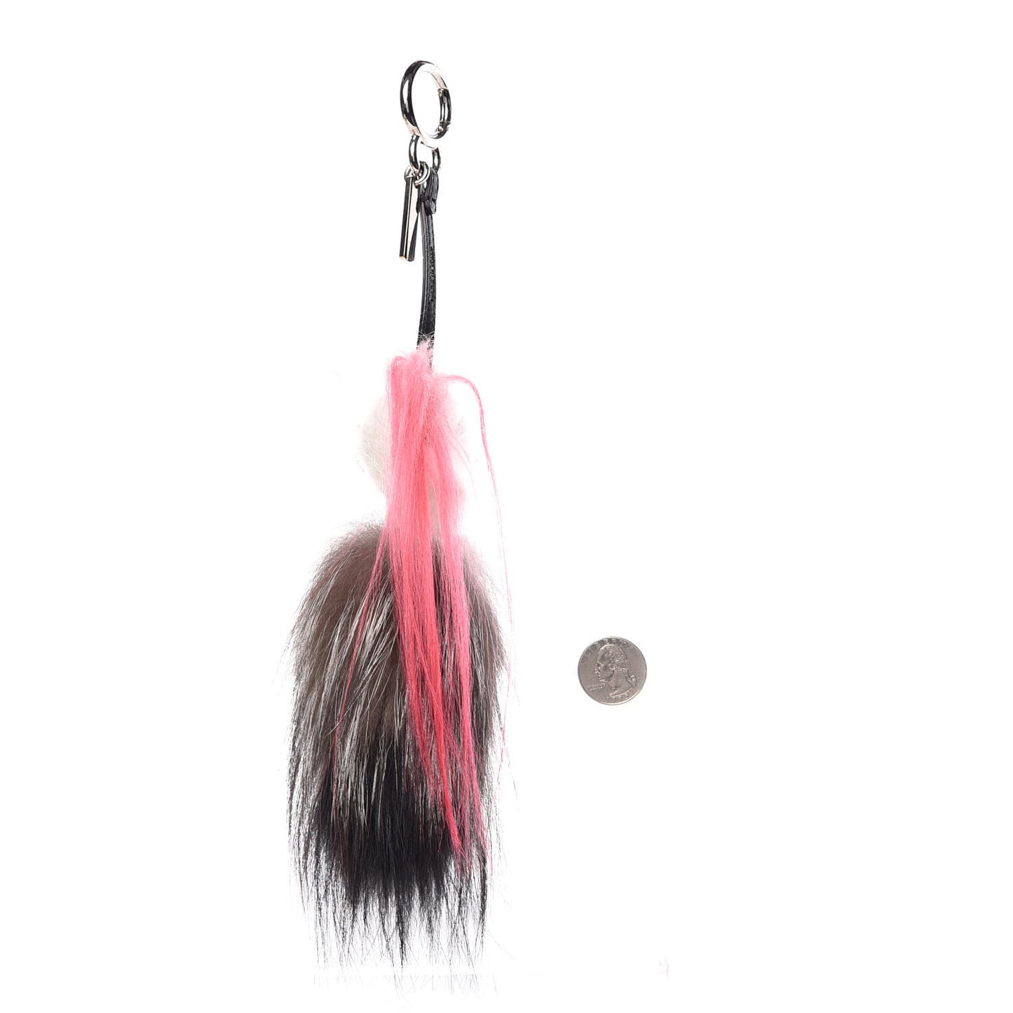 Mink Fox Goat Fur Mini Karlito Bag Charm Pink