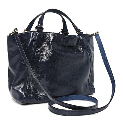 Gucci Patent Small Soho Shoulder Bag Navy 3 of 10