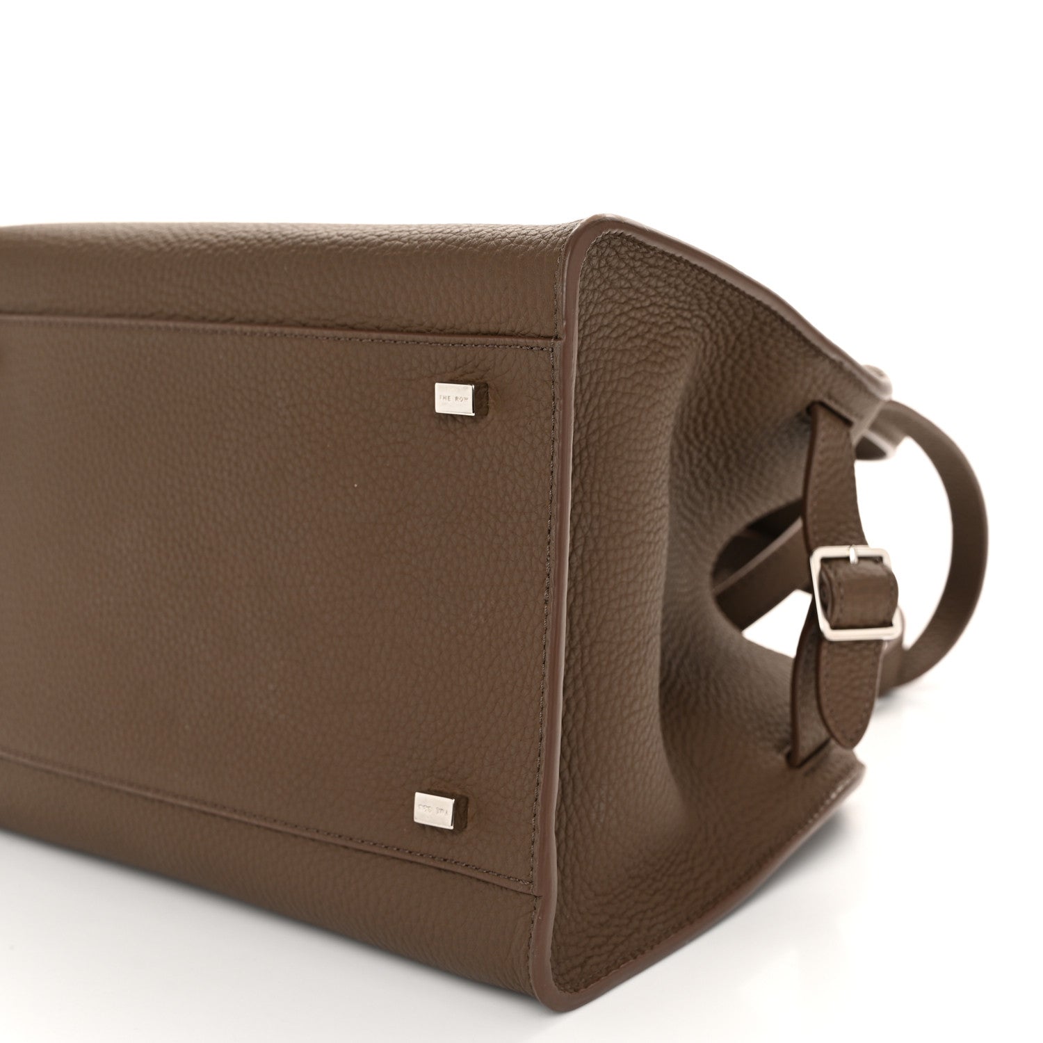 The Row Grained Calfskin Soft Margaux 10 Bag Dark Olive 9 of 10