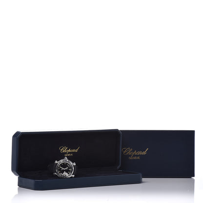 Chopard Stainless Steel Rubber Diamond 38mm Happy Sport Fish Quartz Watch Black 7 of 7