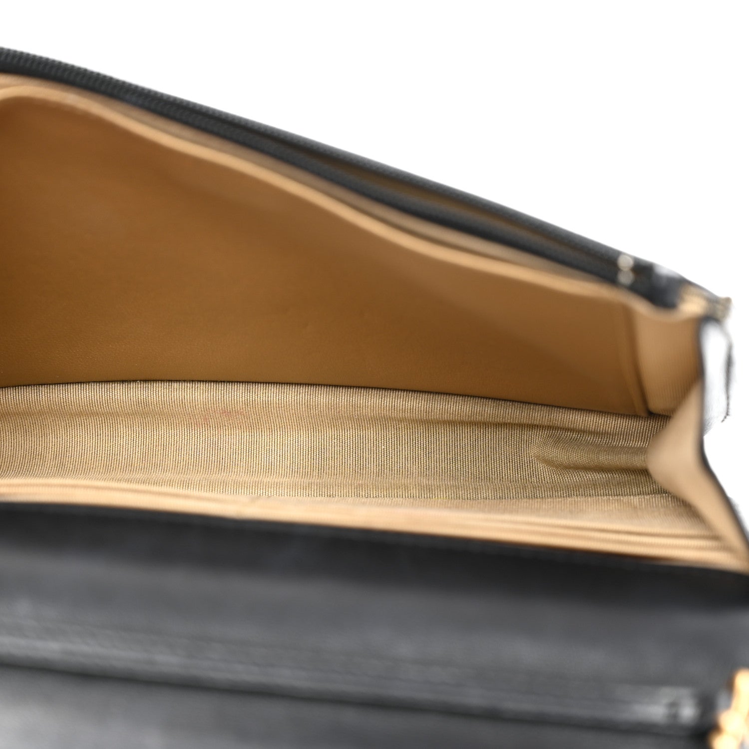 Chanel Lambskin Quilted CC Pearl Crush Wallet on Chain WOC Black 5 of 11