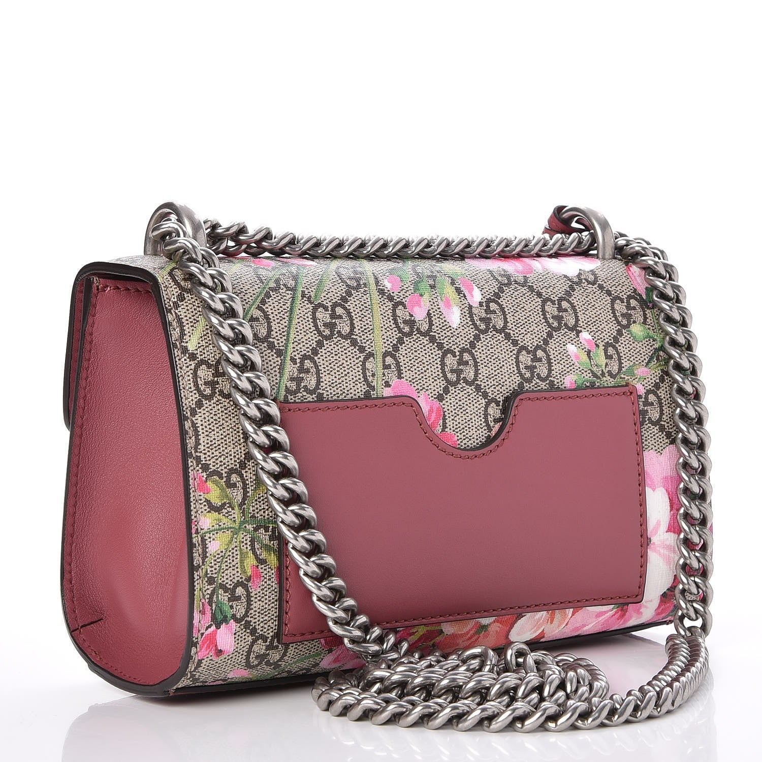 Gucci GG Supreme Monogram Blooms Small Padlock Shoulder Bag Beige Multicolor Dry Rose 4 of 8