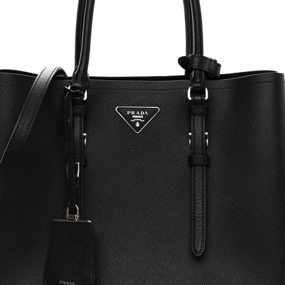Prada Saffiano Cuir Medium Double Handle Tote Black 8 of 10