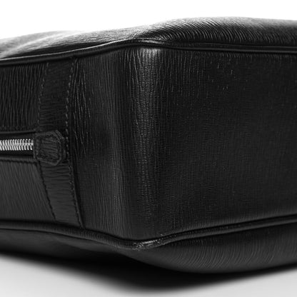 Salvatore Ferragamo Calfskin Zip Around Briefcase Black 8 of 13