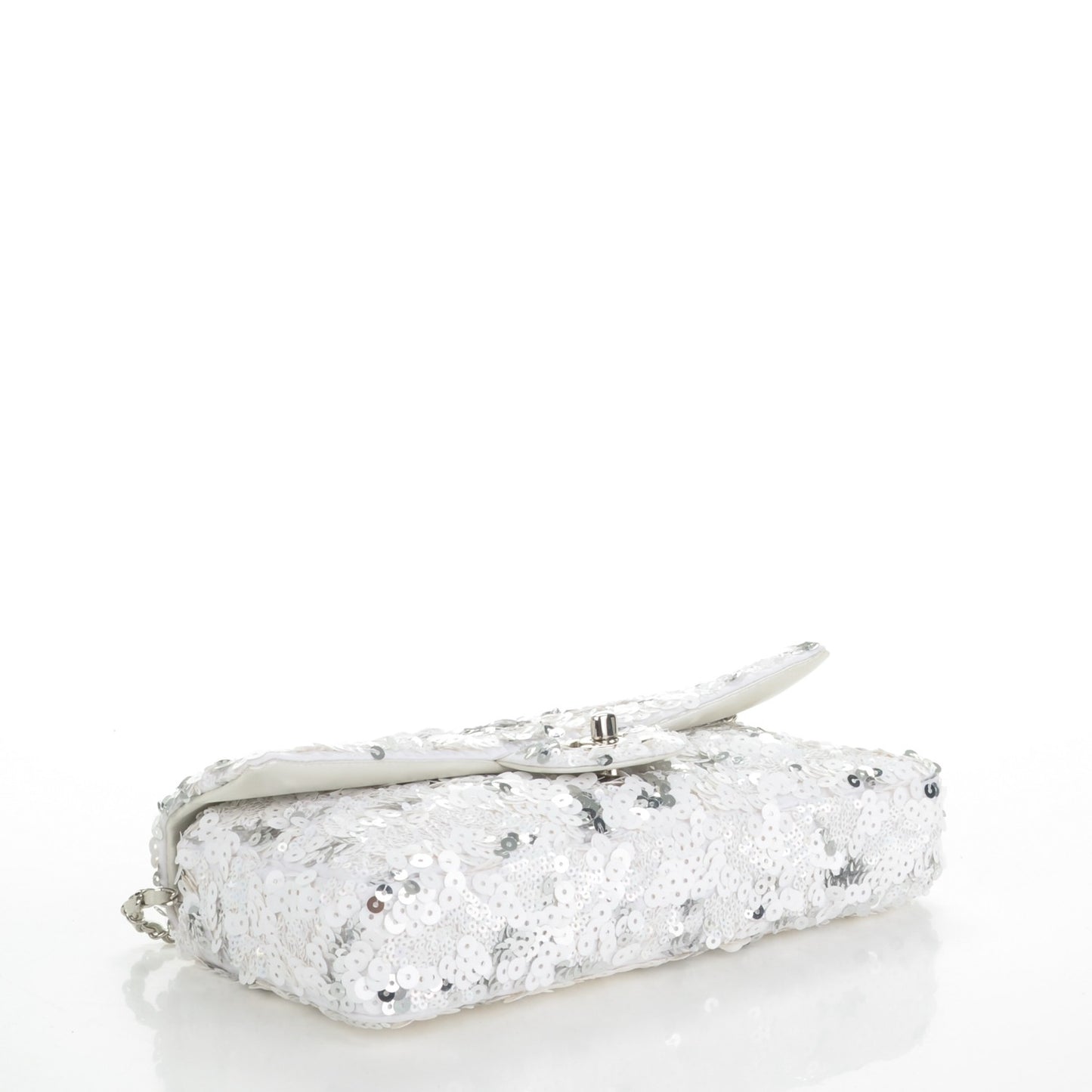 Sequin East West Flap Dark White