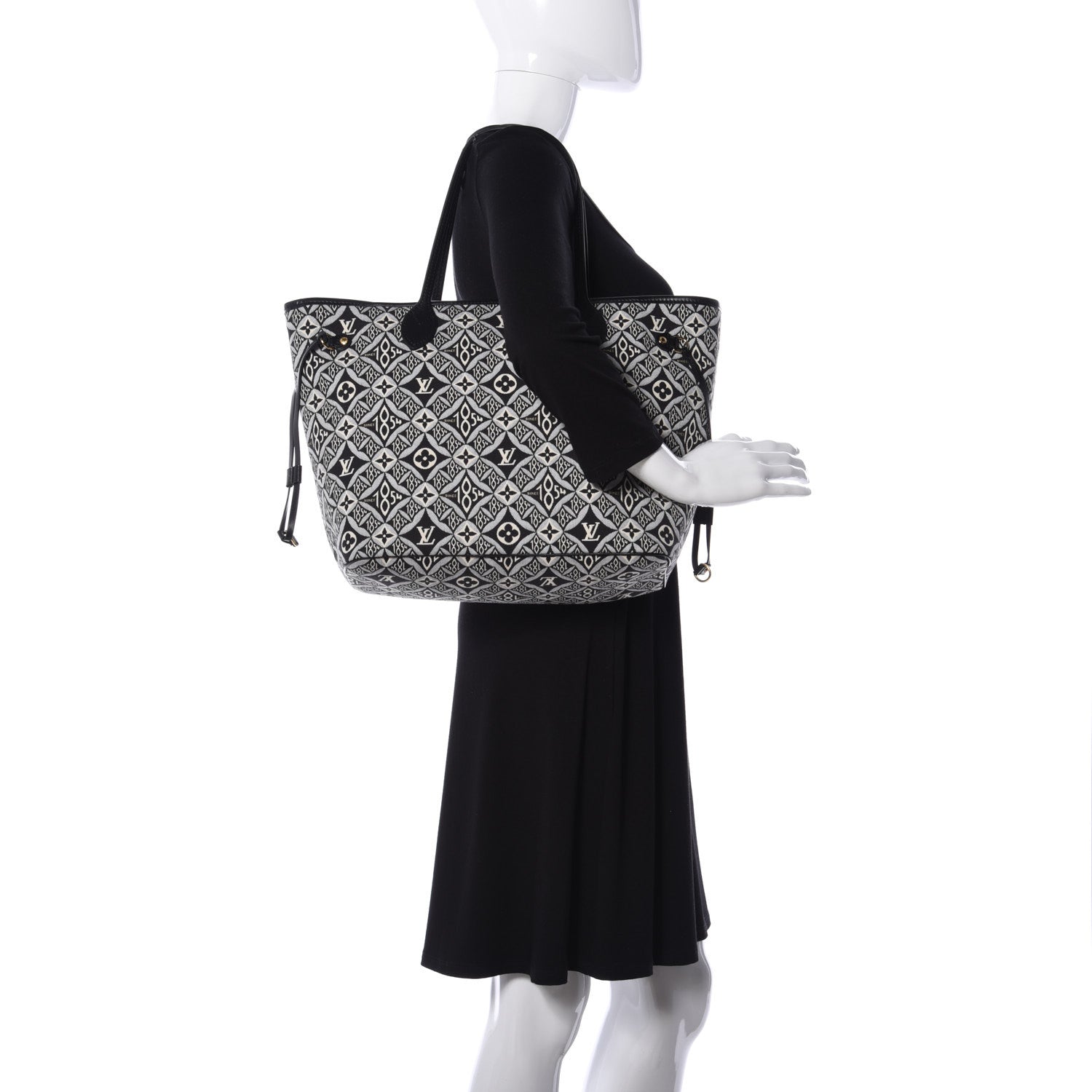 Louis Vuitton Jacquard Since 1854 Neverfull MM Grey 2 of 9