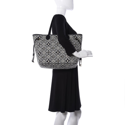 Louis Vuitton Jacquard Since 1854 Neverfull MM Grey 2 of 9