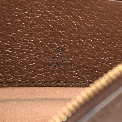 Gucci GG Supreme Monogram Textured Calfskin Web Mini Ophidia Half Moon Hobo Beige Ebony New Acero 6 of 19