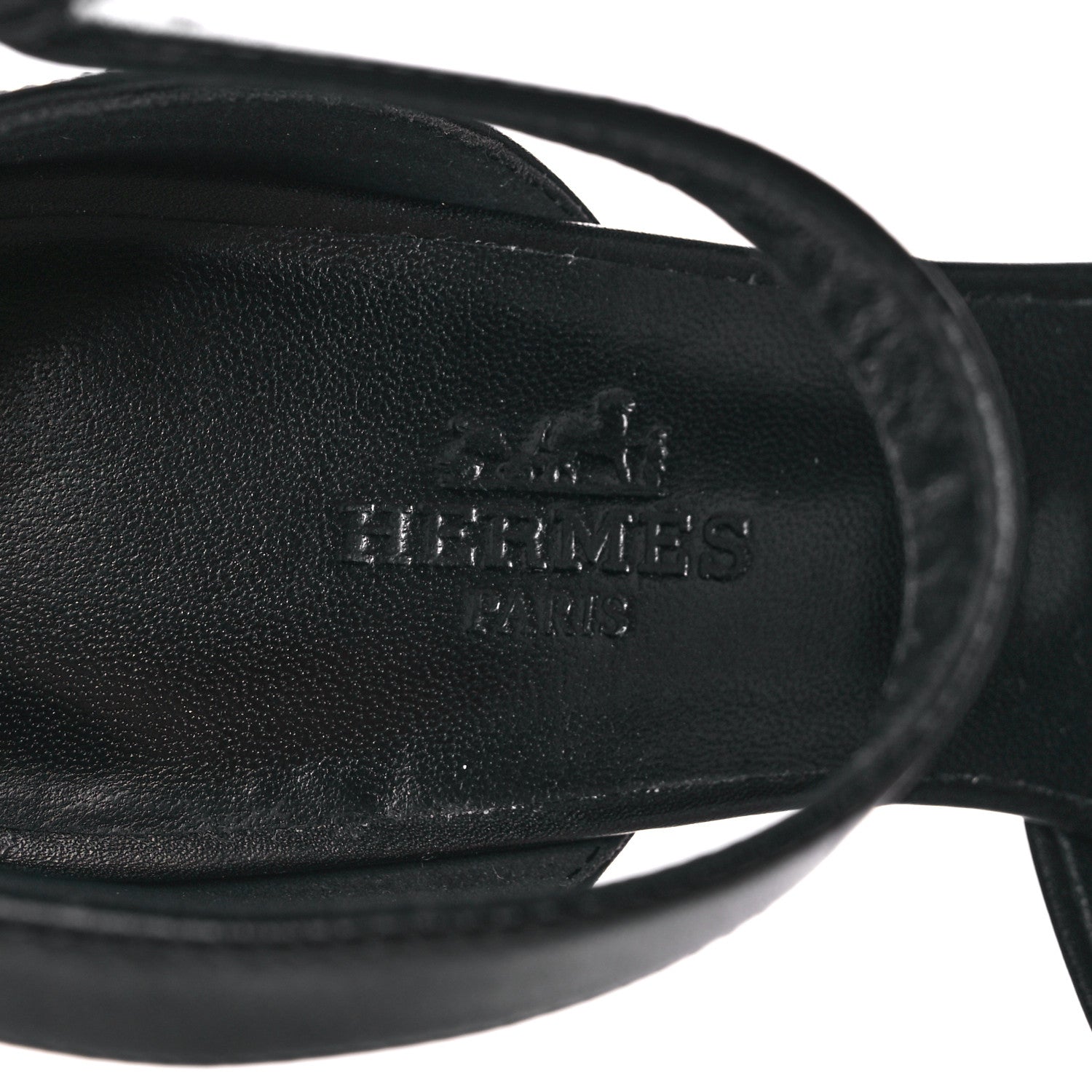 Hermes Calfskin Anne Sandals 35 Black 7 of 12