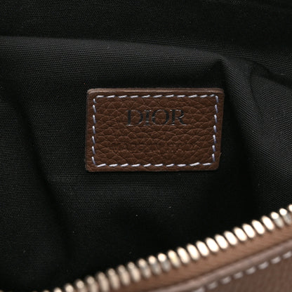 Christian Dior Grained Calfskin Kim Jones Saddle Bag Brown 6 of 10