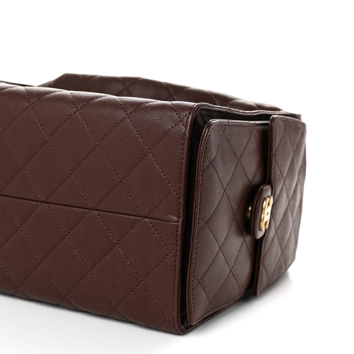 Caviar Quilted Medium Chanel 25 Handbag Dark Brown