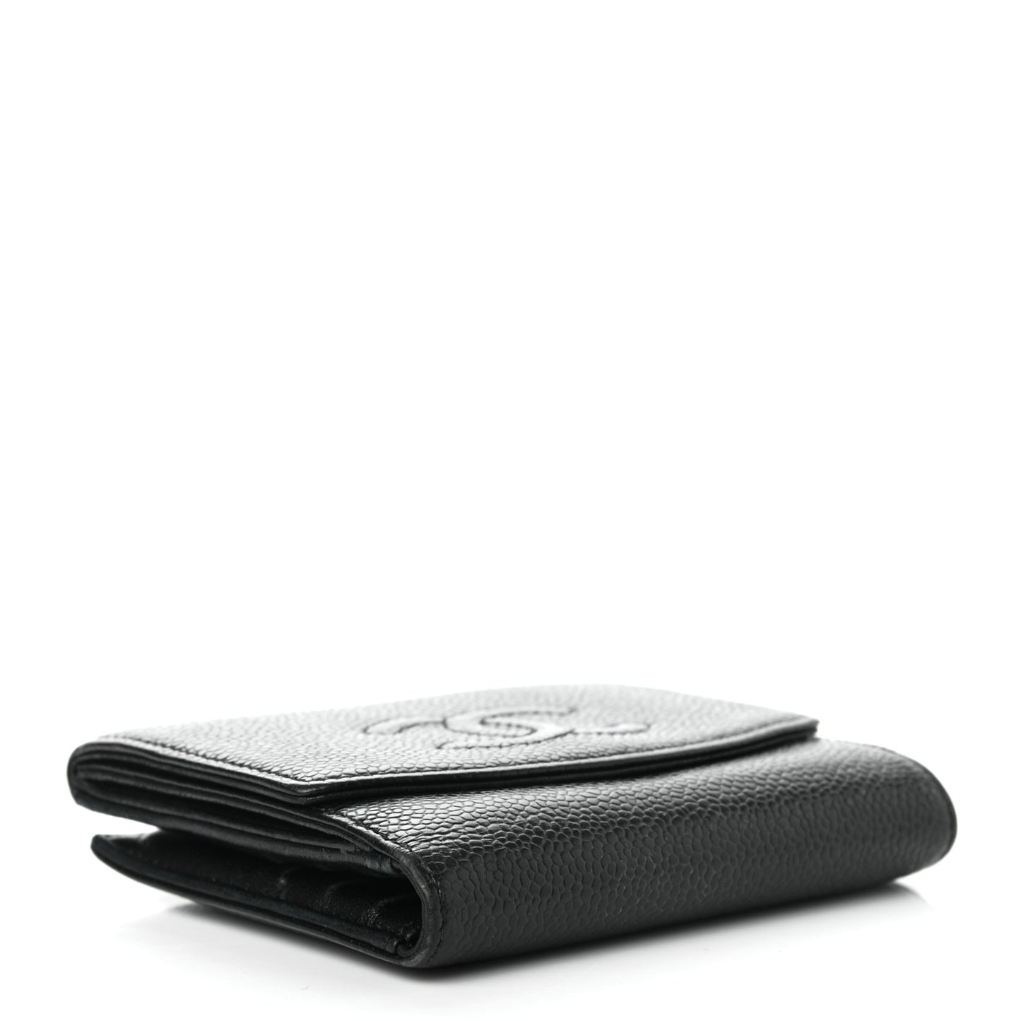 Caviar Timeless CC Compact French Wallet Black