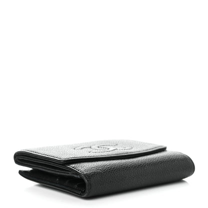 Chanel Caviar Timeless CC Compact French Wallet Black 4 of 10
