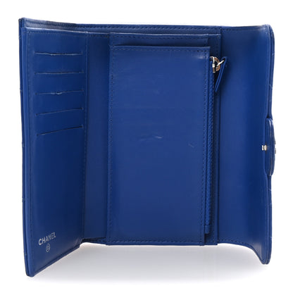 Chanel Lambskin Quilted Medium Flap Wallet Royal Blue 5 of 9