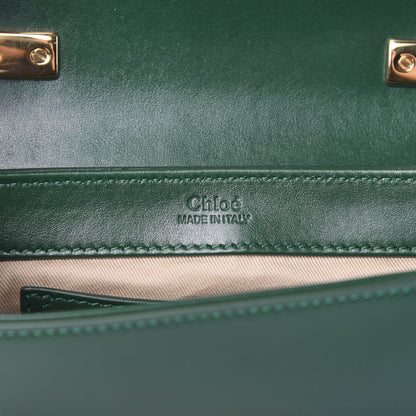 Chloe Shiny Calfskin Suede Mini C Double Carry Green 5 of 9
