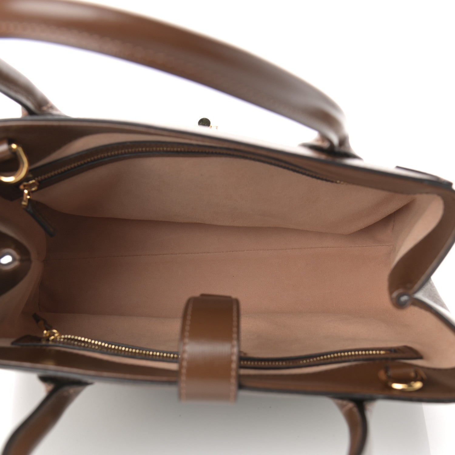 Gucci GG Supreme Monogram Azalea Calfskin Web Medium Jackie 1961 Tote Beige Ebony Brown Sugar 5 of 9