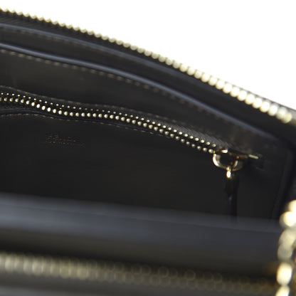 Fendi Shiny Nappa Trapuntata Chain Small DotCom Click Chain Satchel Carbone 8 of 10