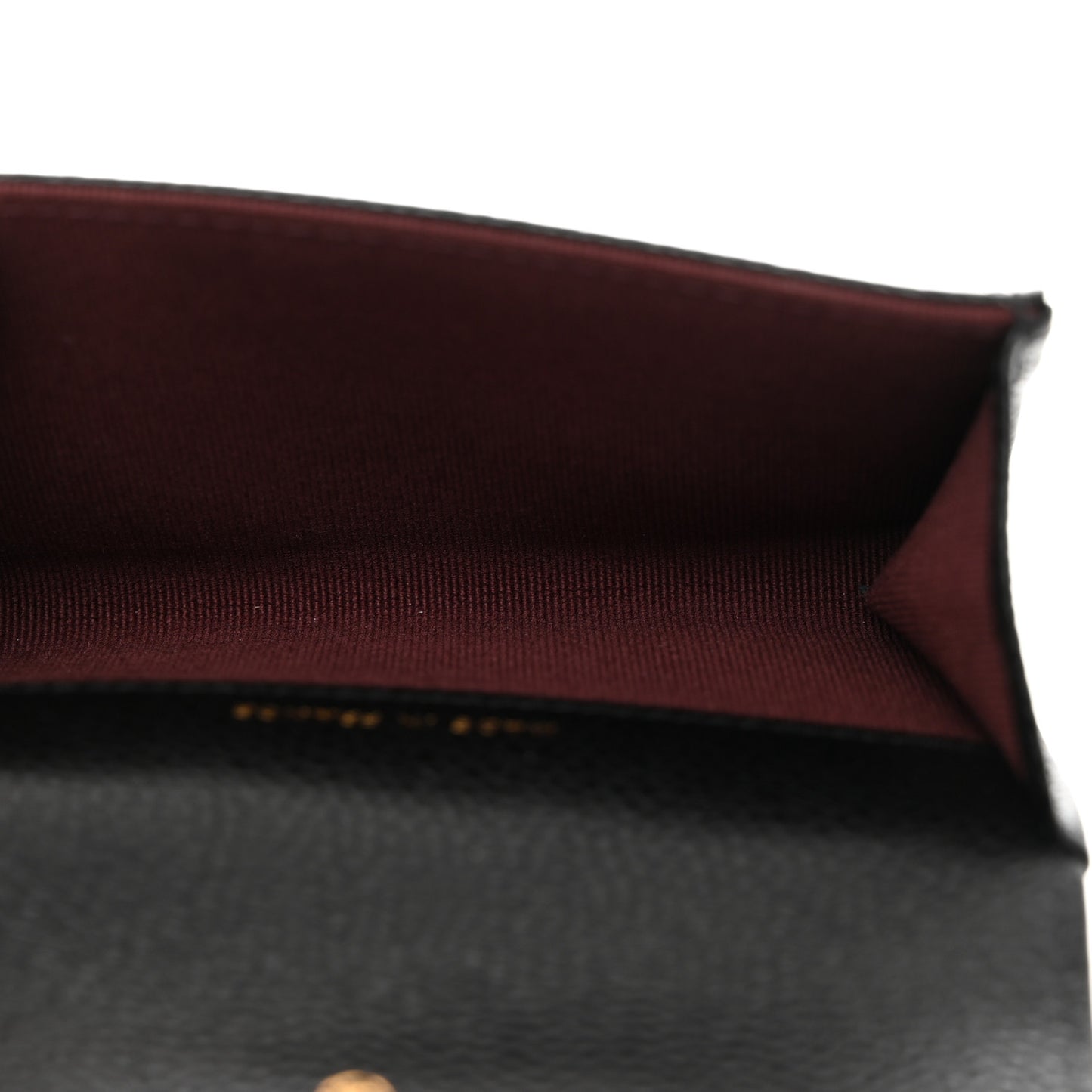 Caviar Quilted Flap Card Holder Wallet Black