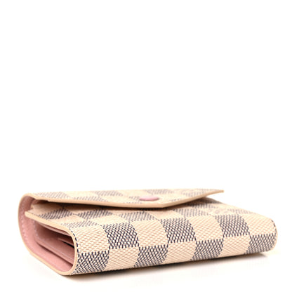 Louis Vuitton Damier Azur Victorine Wallet Rose Ballerine 4 of 8