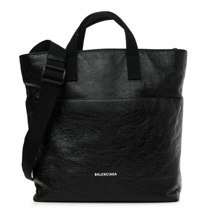 Balenciaga Agneau Arena Explorer Tote Bag with Strap Black 1 of 9