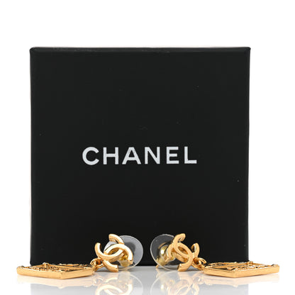 Chanel Metal CC Rue Cambon Drop Earrings Gold 5 of 5