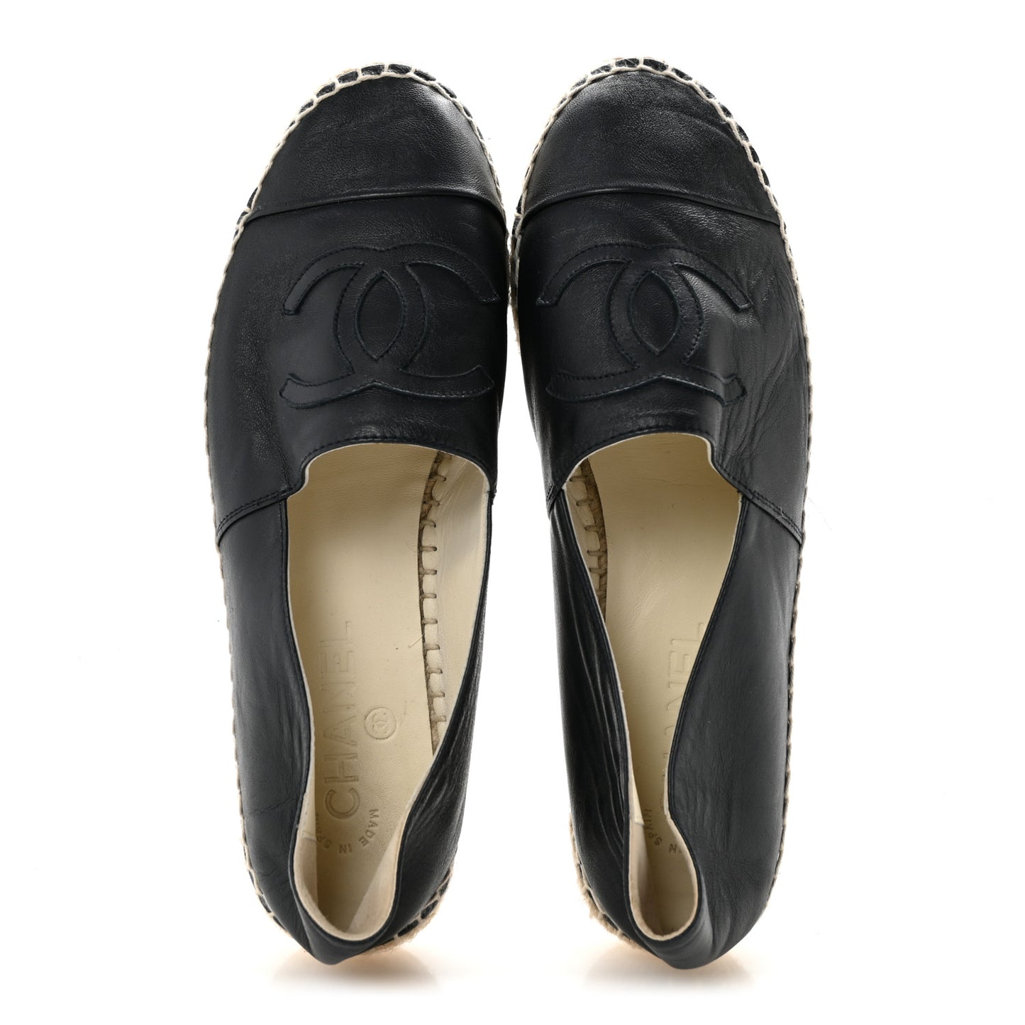 Lambskin CC Espadrilles 39 Black