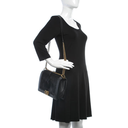 Chanel Goat Hair New Medium Celtic Boy Flap Black 2 of 11