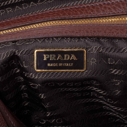 Prada Vitello Daino Bowler Brown 7 of 10